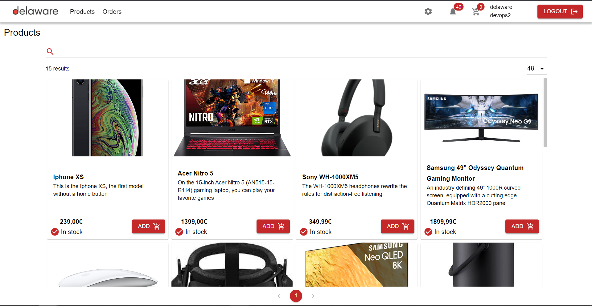 Delaware web application