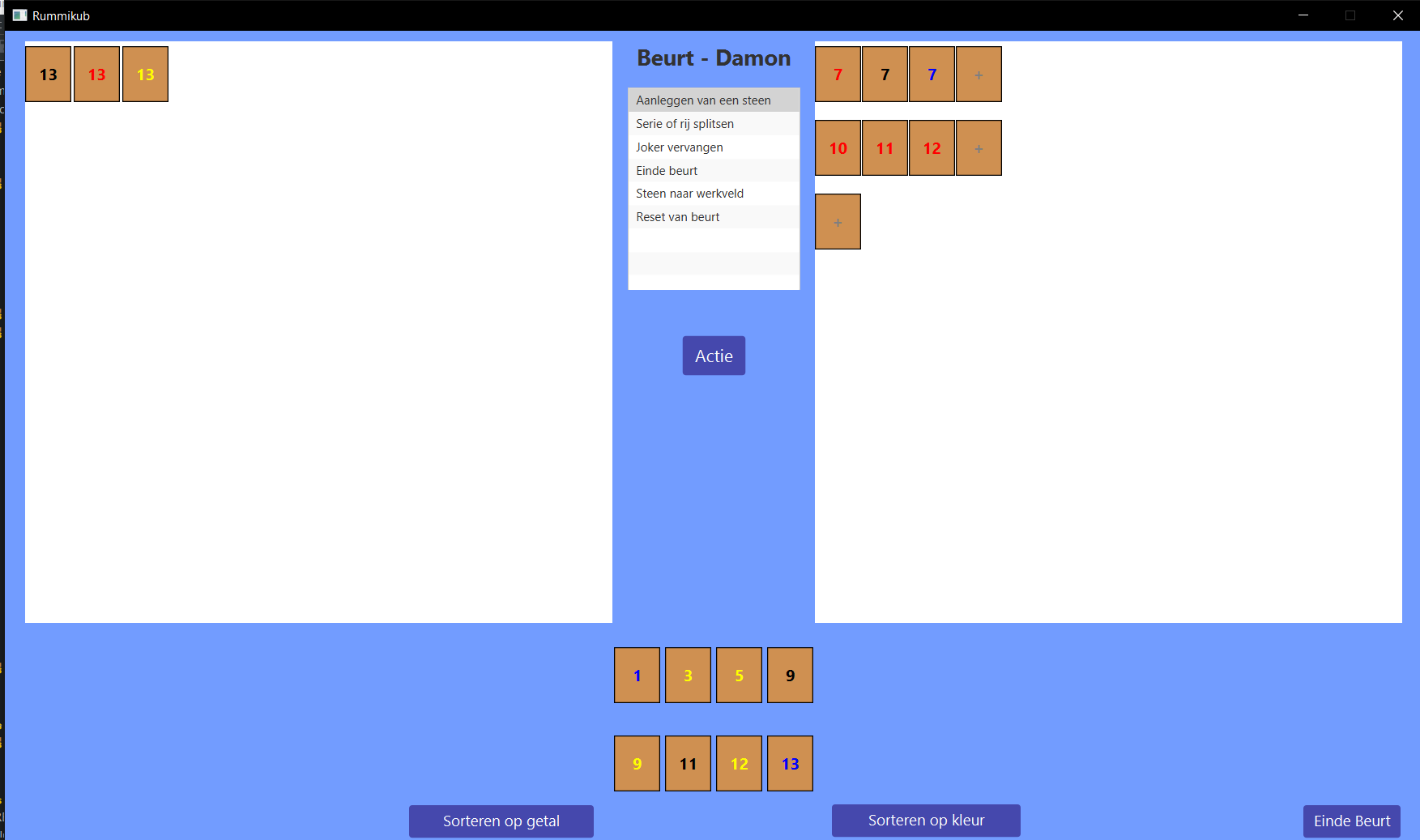 Rummikub game application