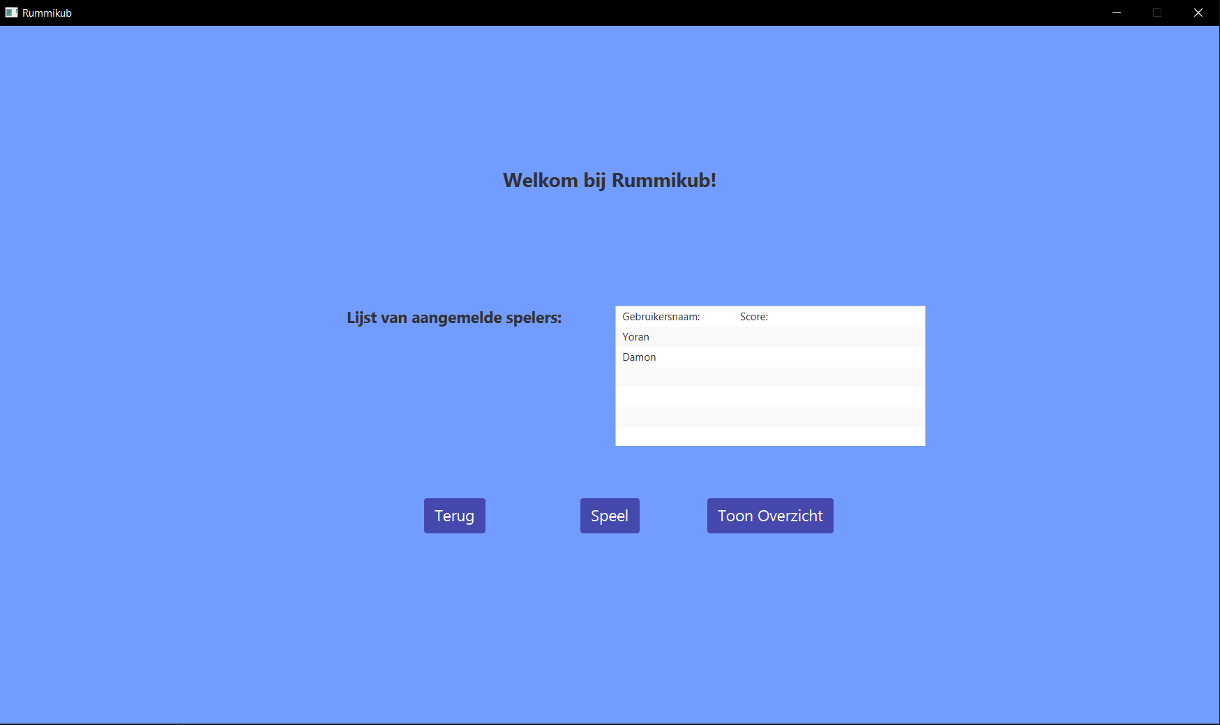 Rummikub game application