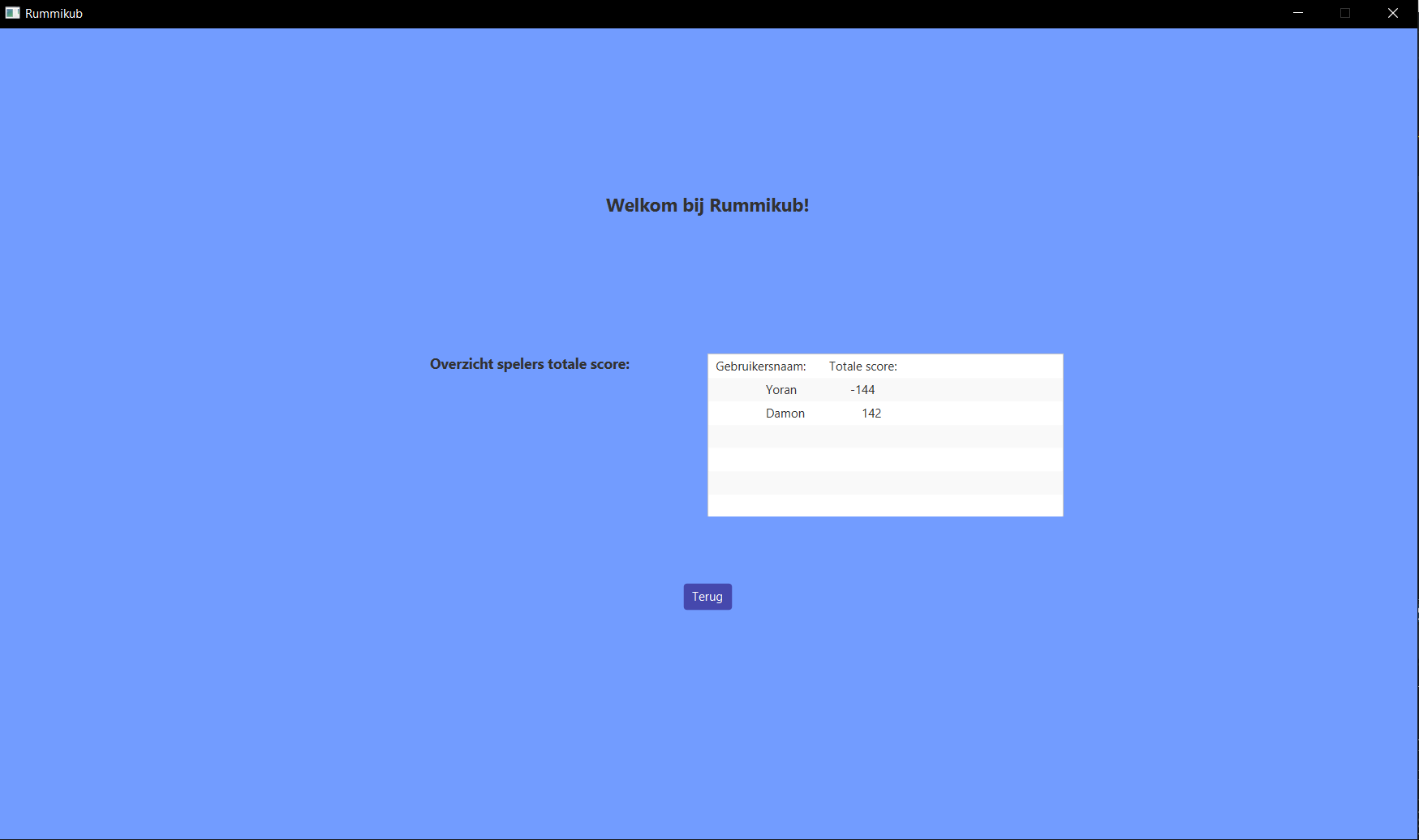 Rummikub game application